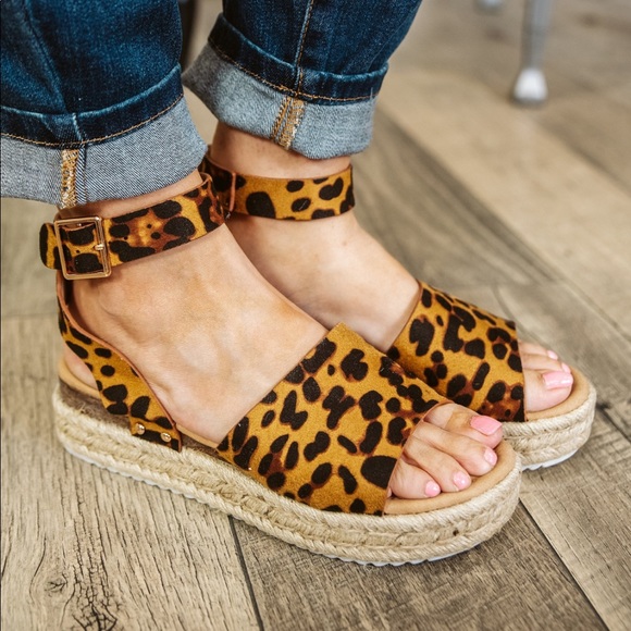 Platform Espadrille Ankle Strap Open Wedge Sandal - Picture 1 of 6